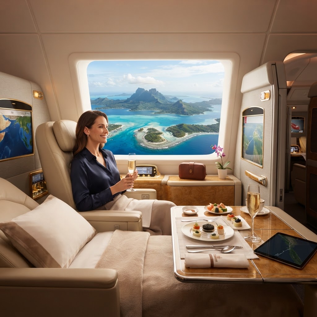 Vuelo de ida y vuelta en Primera Clase de Emirates