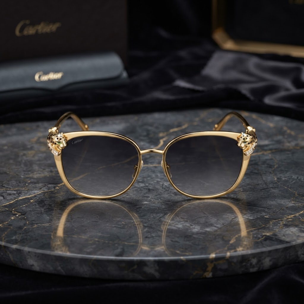 Gafas de sol Cartier Panthère de Oro Macizo
