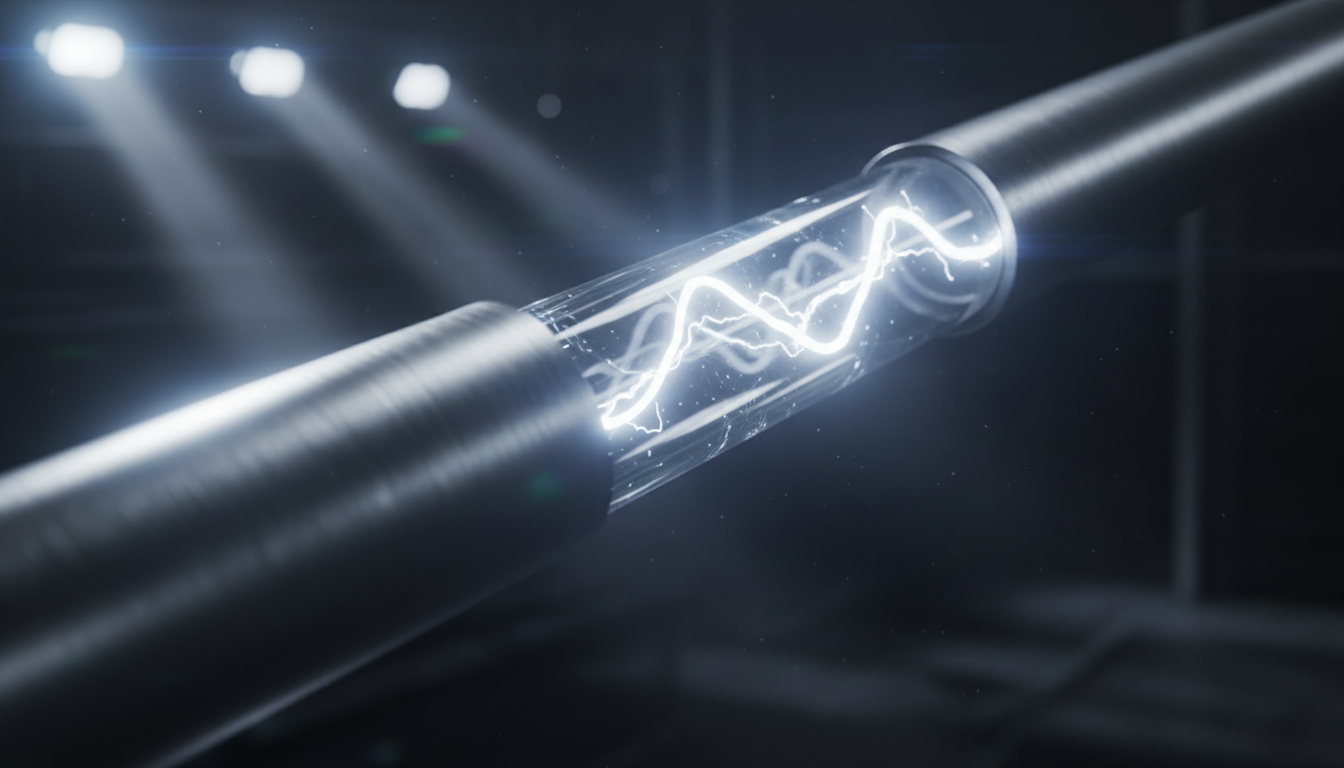 Cinematic industrial conductor with flowing energy