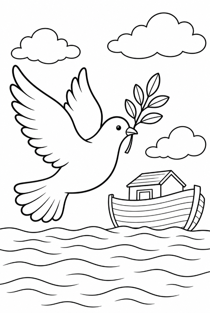 Noah's Ark - Dove with Olive Branch
