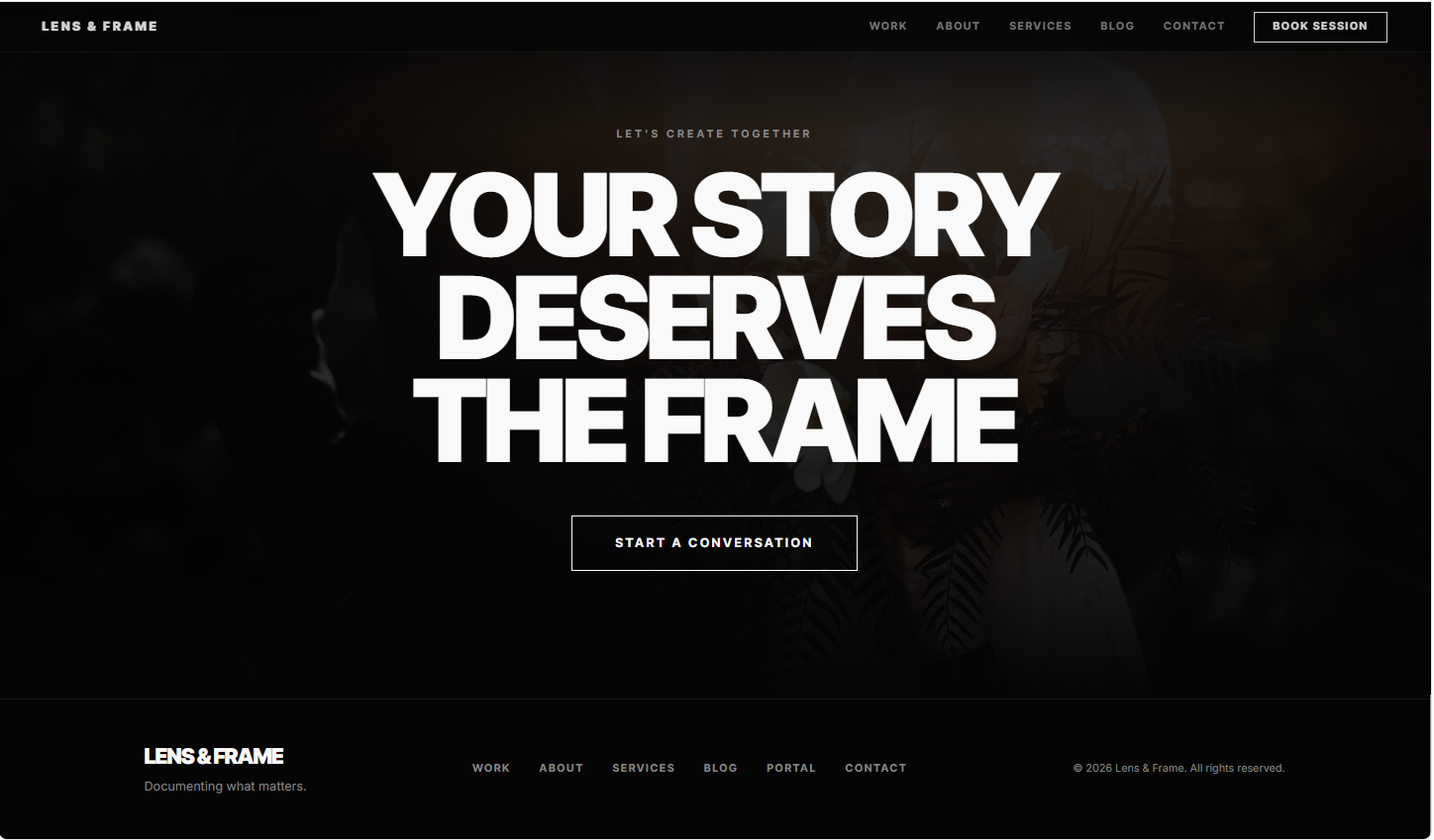 Lens & Frame template preview