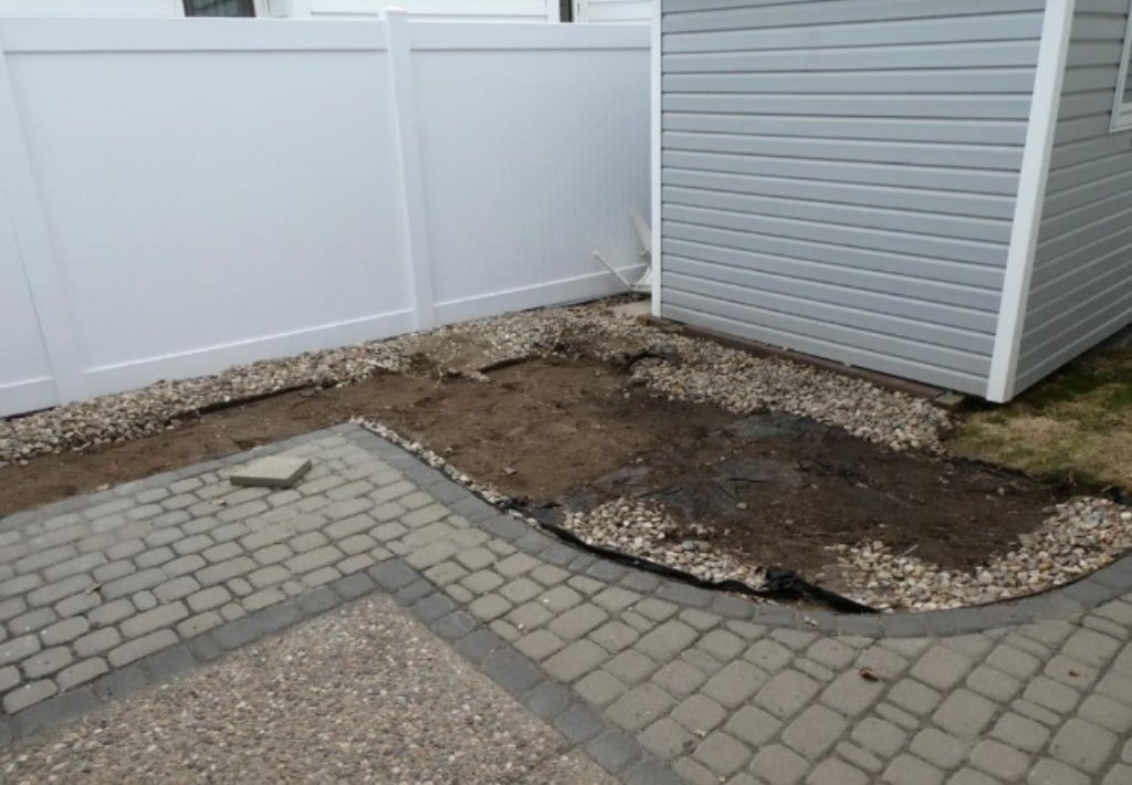 Premium large-format paving stone patio installation