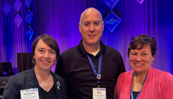 Leadership team at a conference