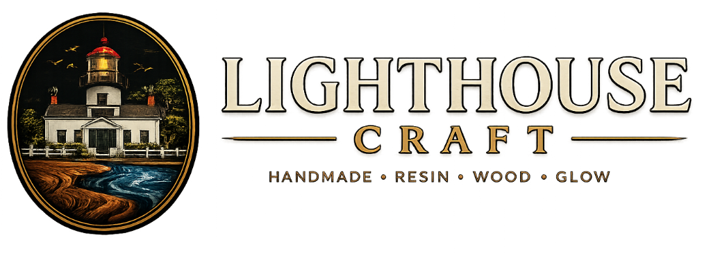 Lighthouse Craft — Handmade · Resin · Wood · Glow
