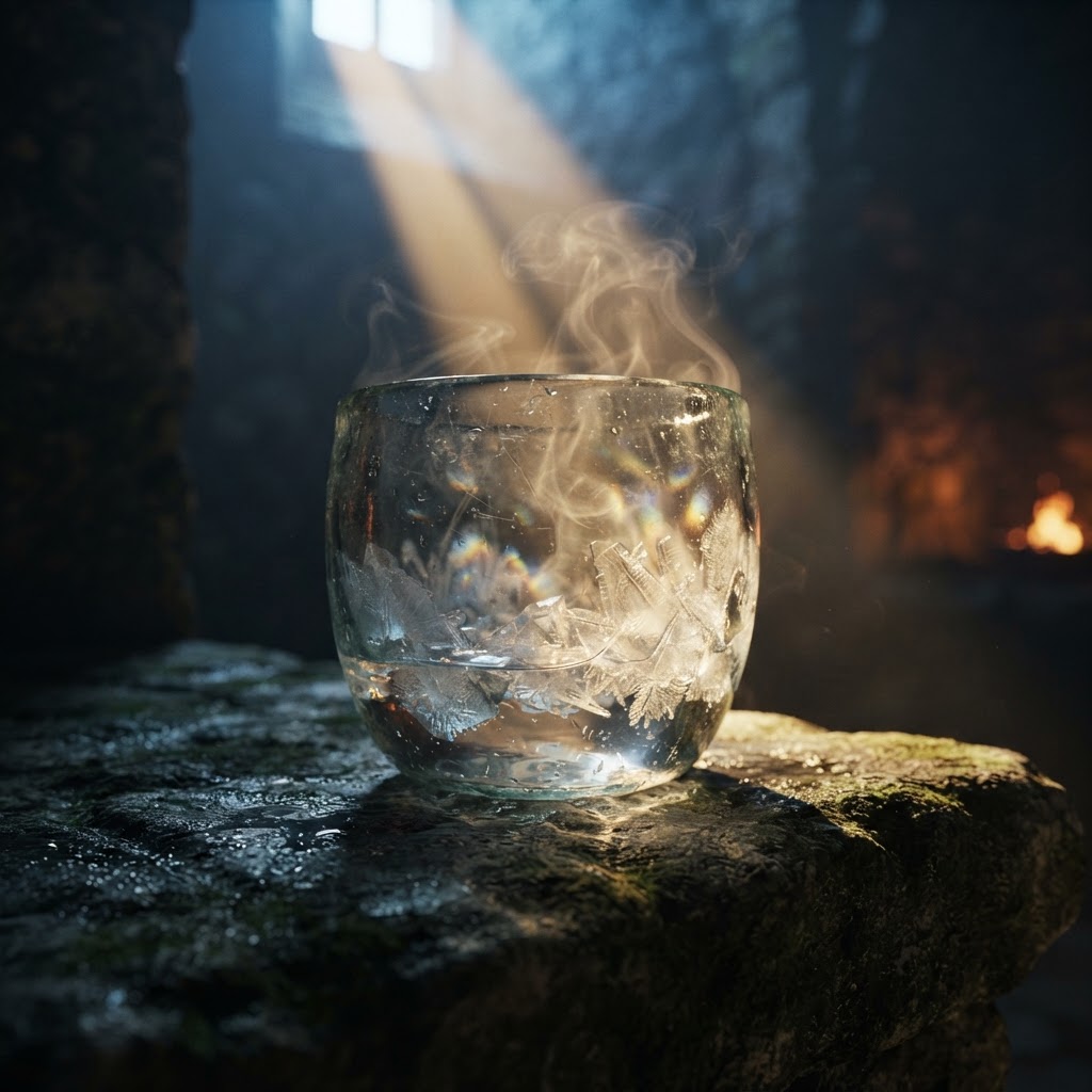Water at the triple point — simultaneously ice, liquid and vapour in one vessel