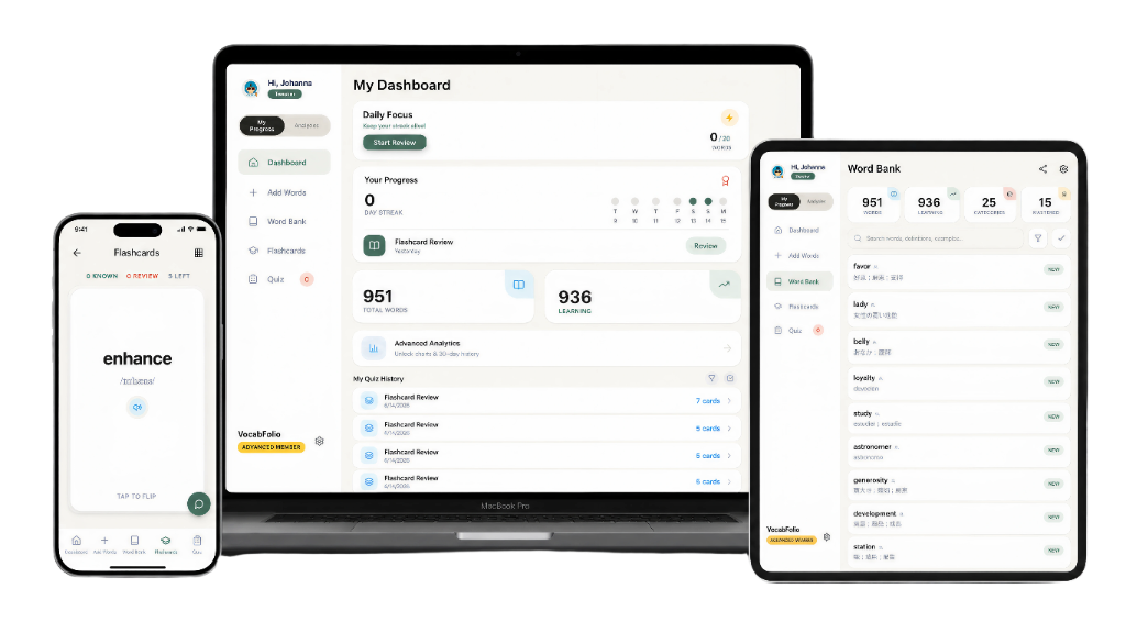 VocabFolio All Devices