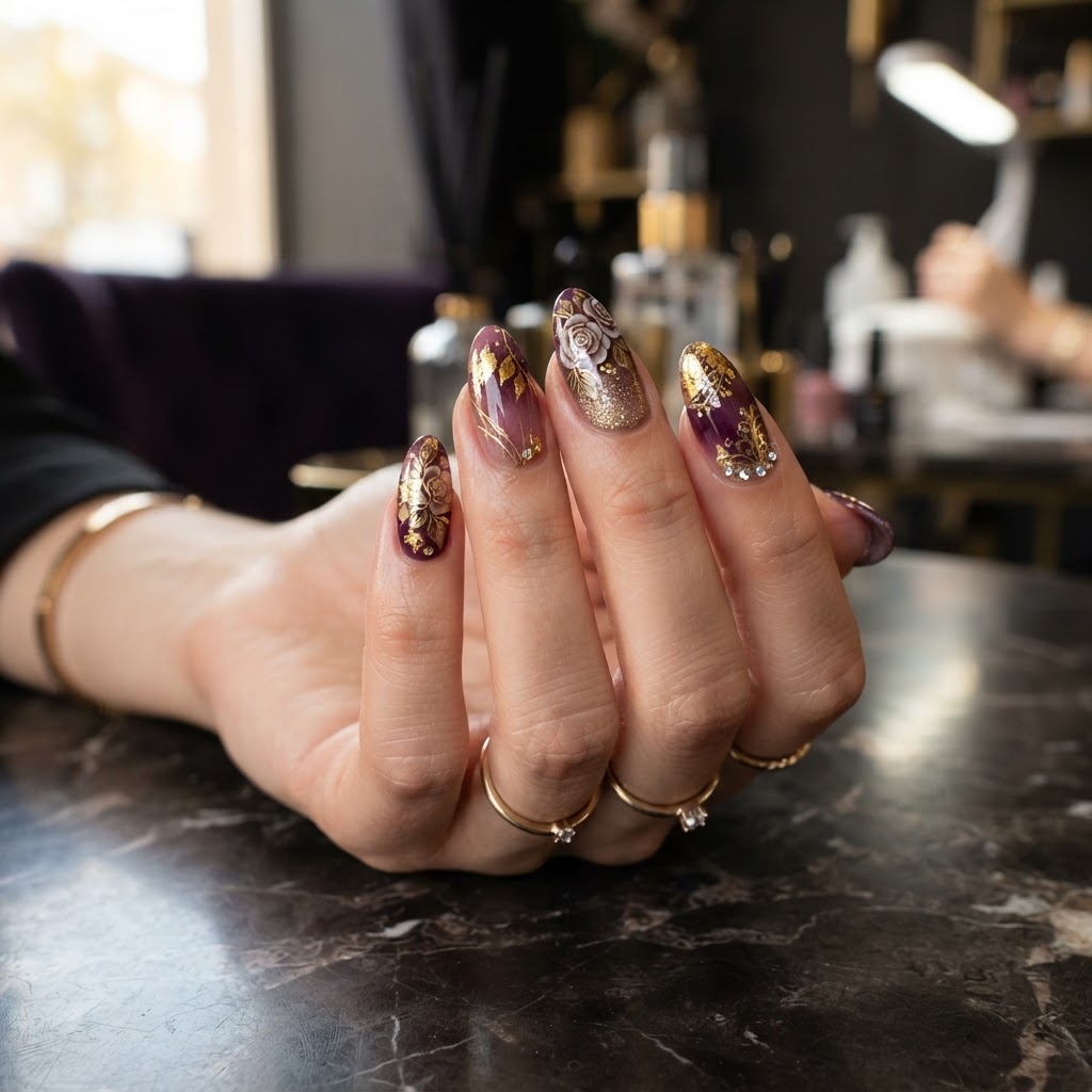 Custom Nail Art at Noire The Nail Bar, St. Petersburg FL