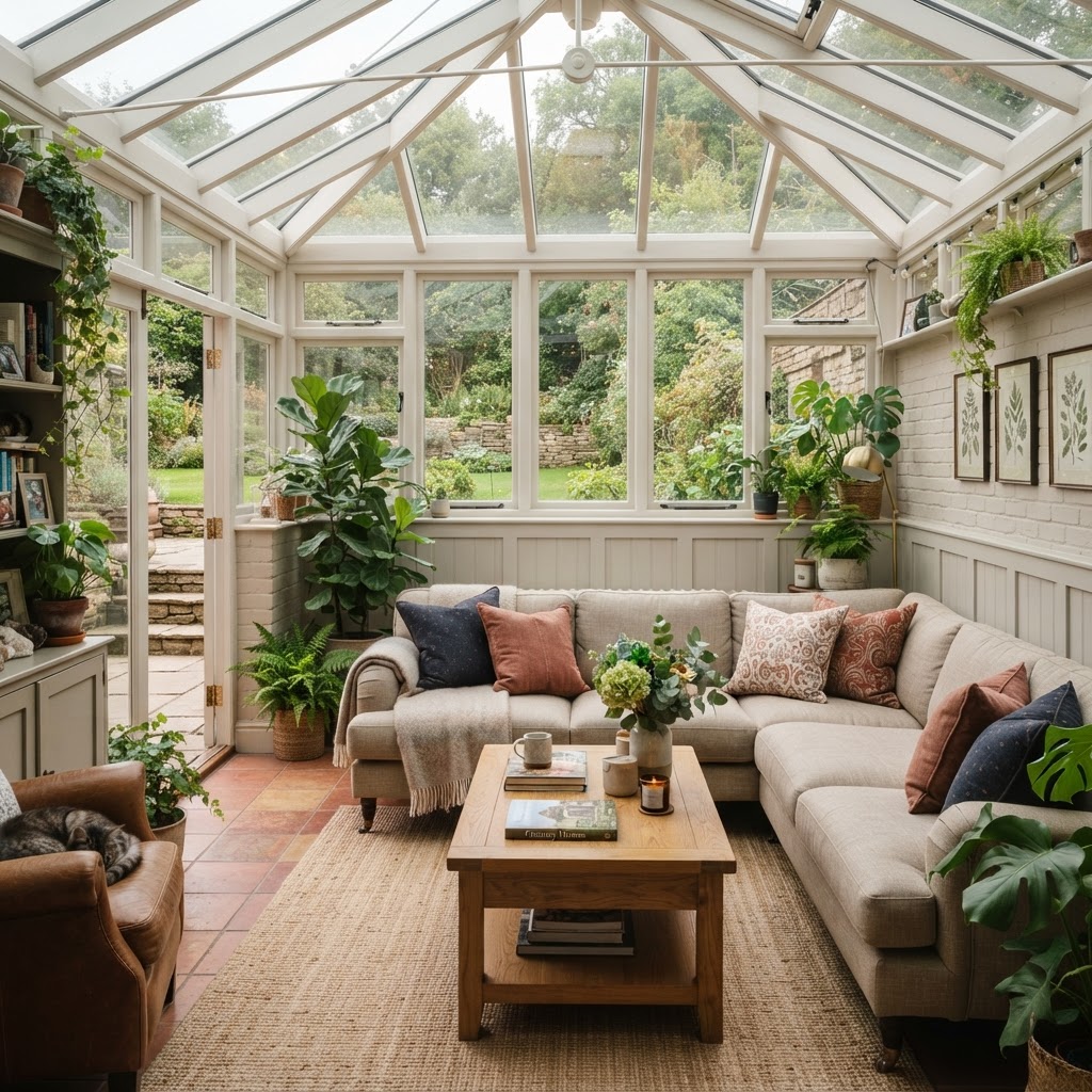 Conservatory used as a Family room — design inspiration
