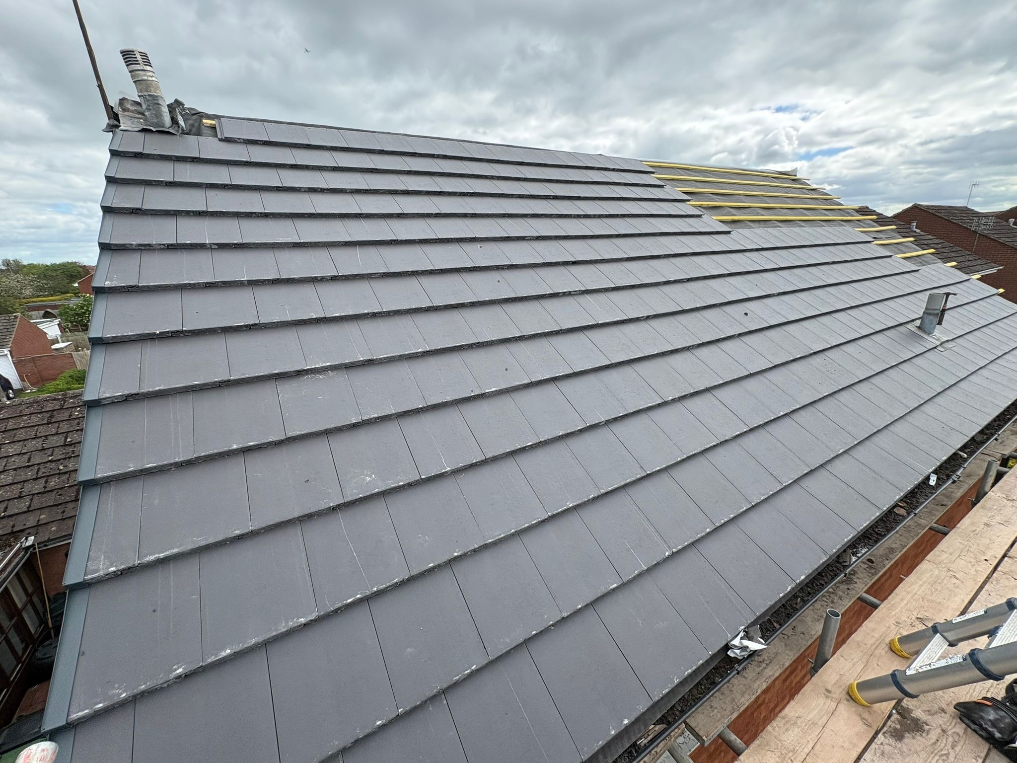 New slate roof Worcester — completed installation