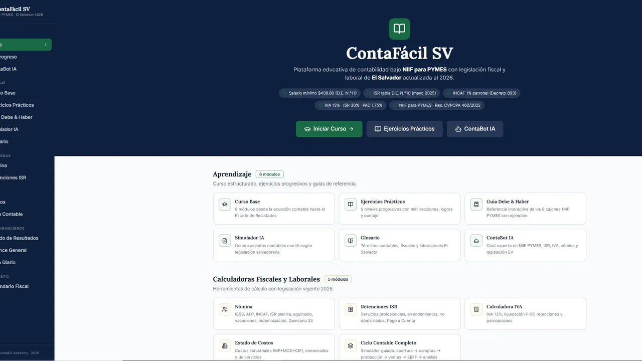 ContaFacilSV template preview