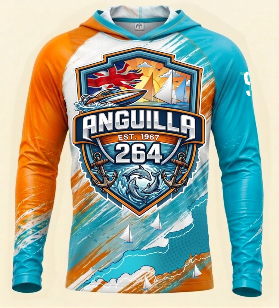 2026 TideBreaker Racing the Waves — Hooded Rashguard (2XL–3XL)