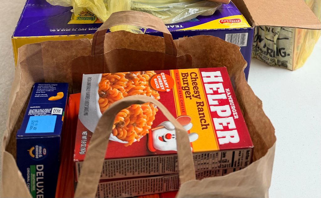 Our community food pantry in action