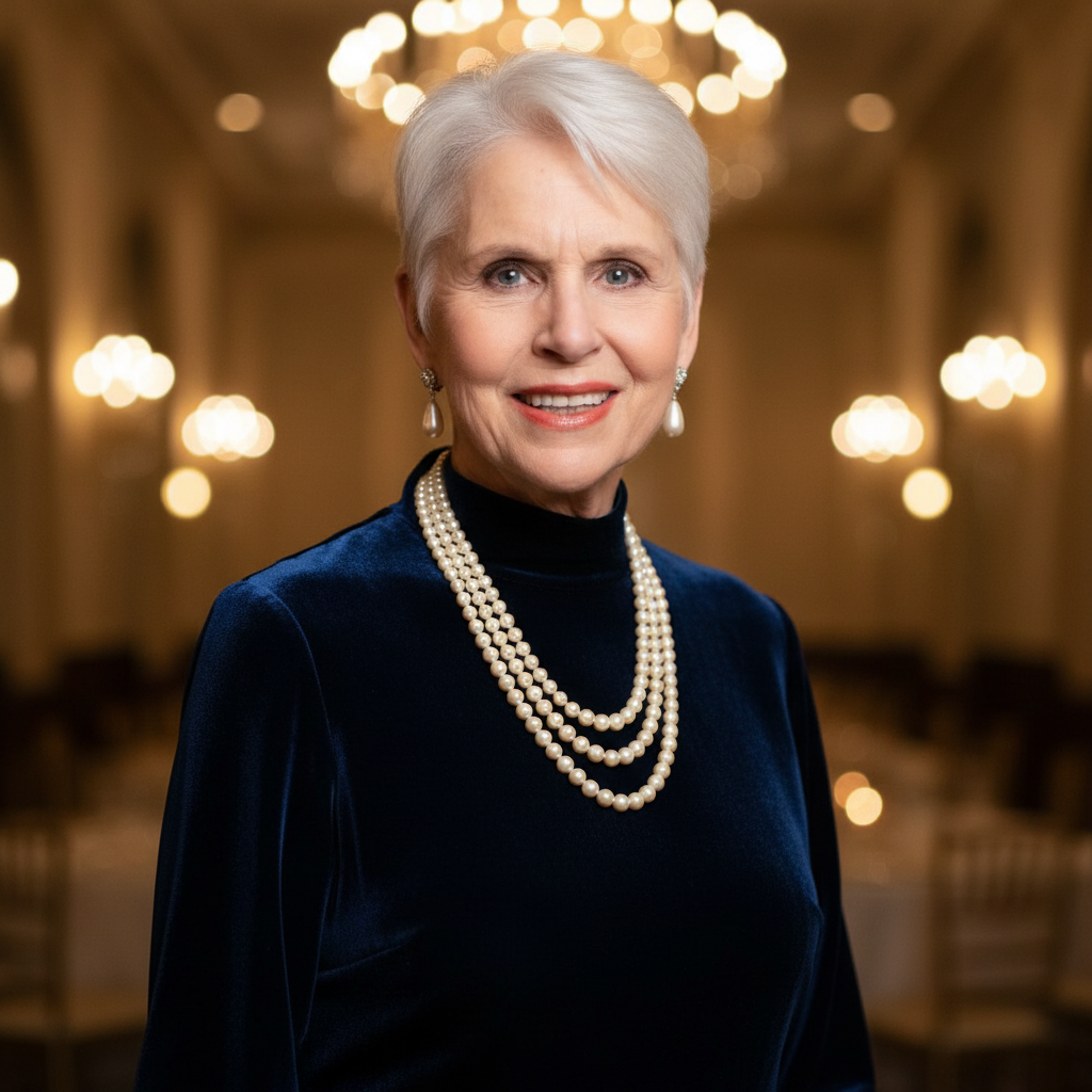 Regal Portrait — Acknowledging Her Circle