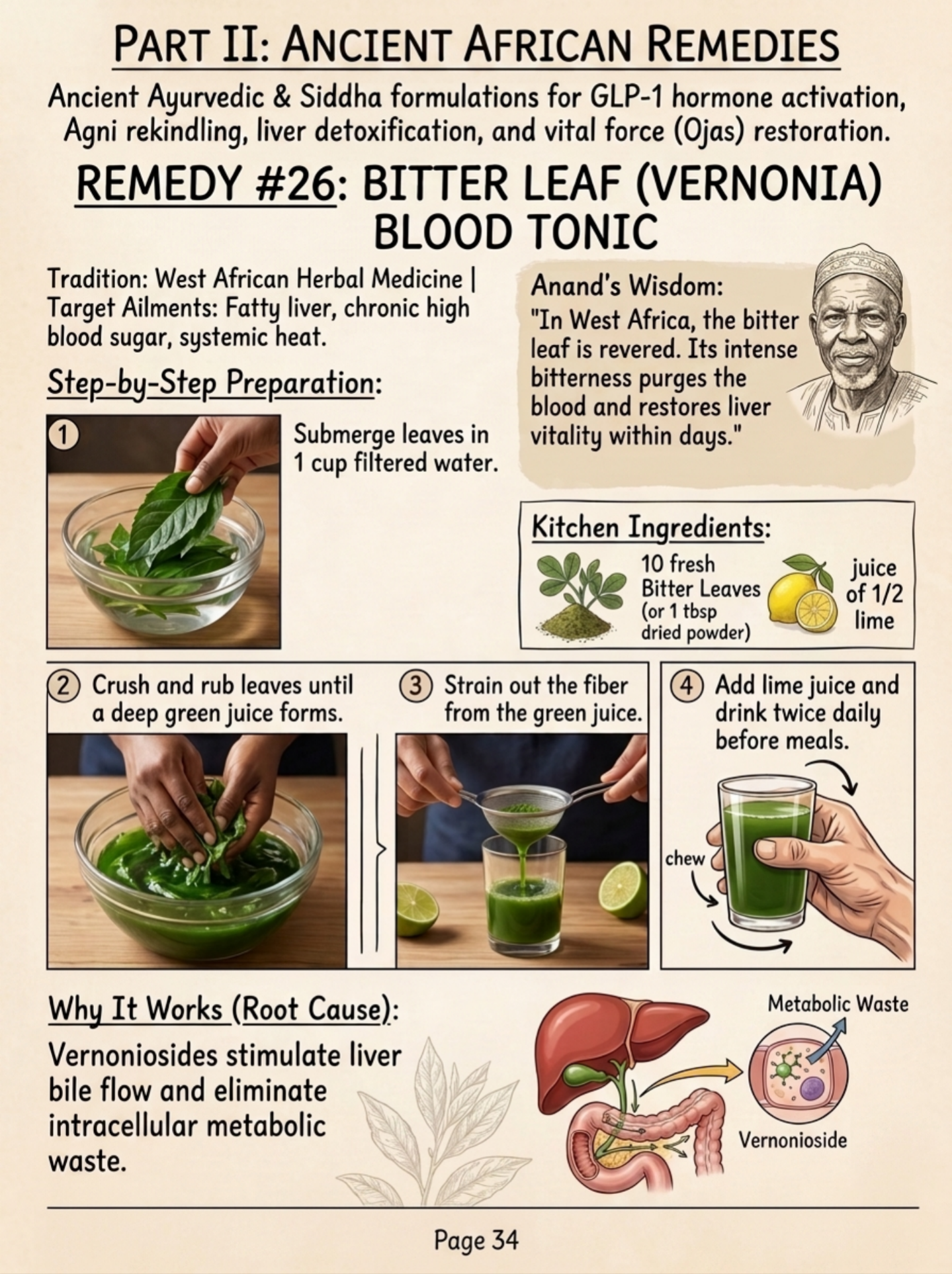 Real page 6 from inside Anand's Ancient Remedies