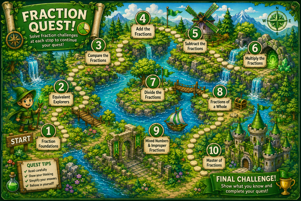 Fraction Quest Map