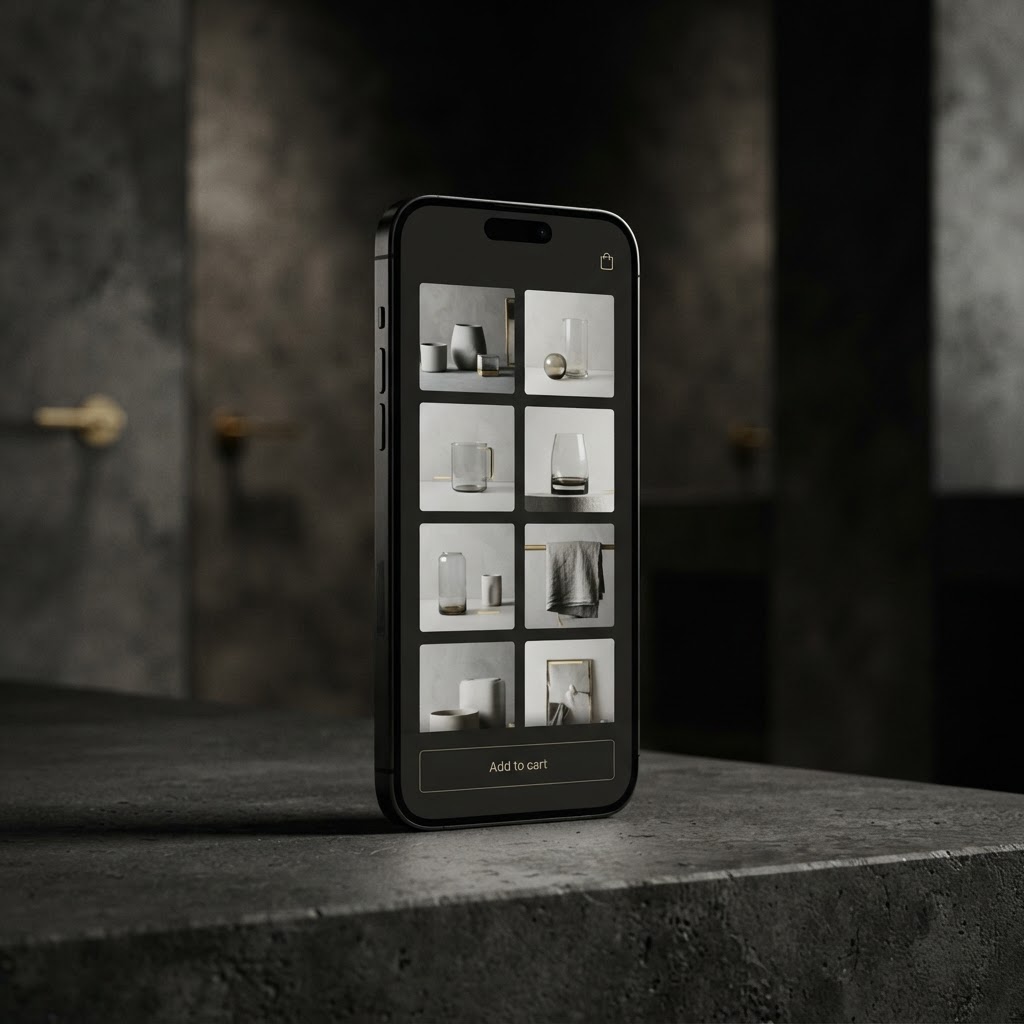 Ecommerce storefront on a smartphone