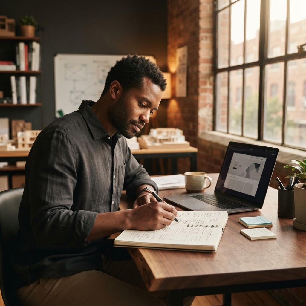 A founder building a business