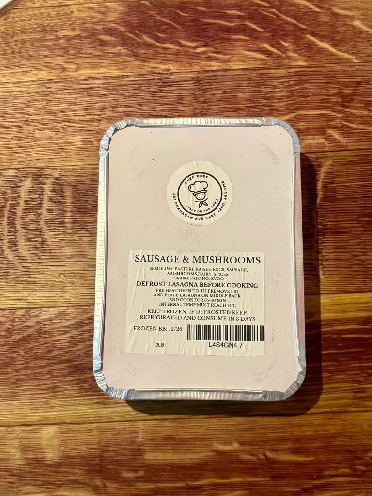 Sausage & Mushrooms Lasagna (2lb)