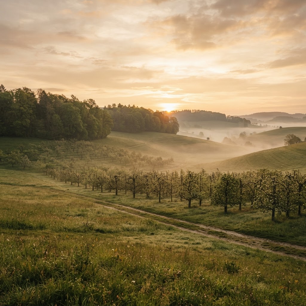 Landschaft am Morgen