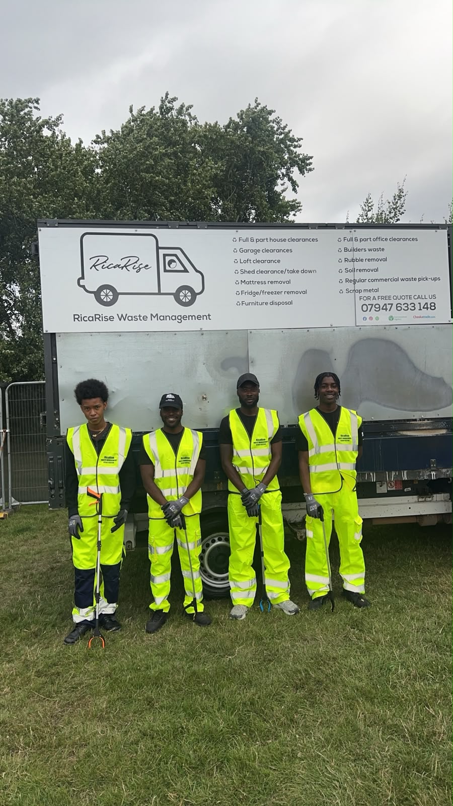 RicaRise waste clearance team on job 11
