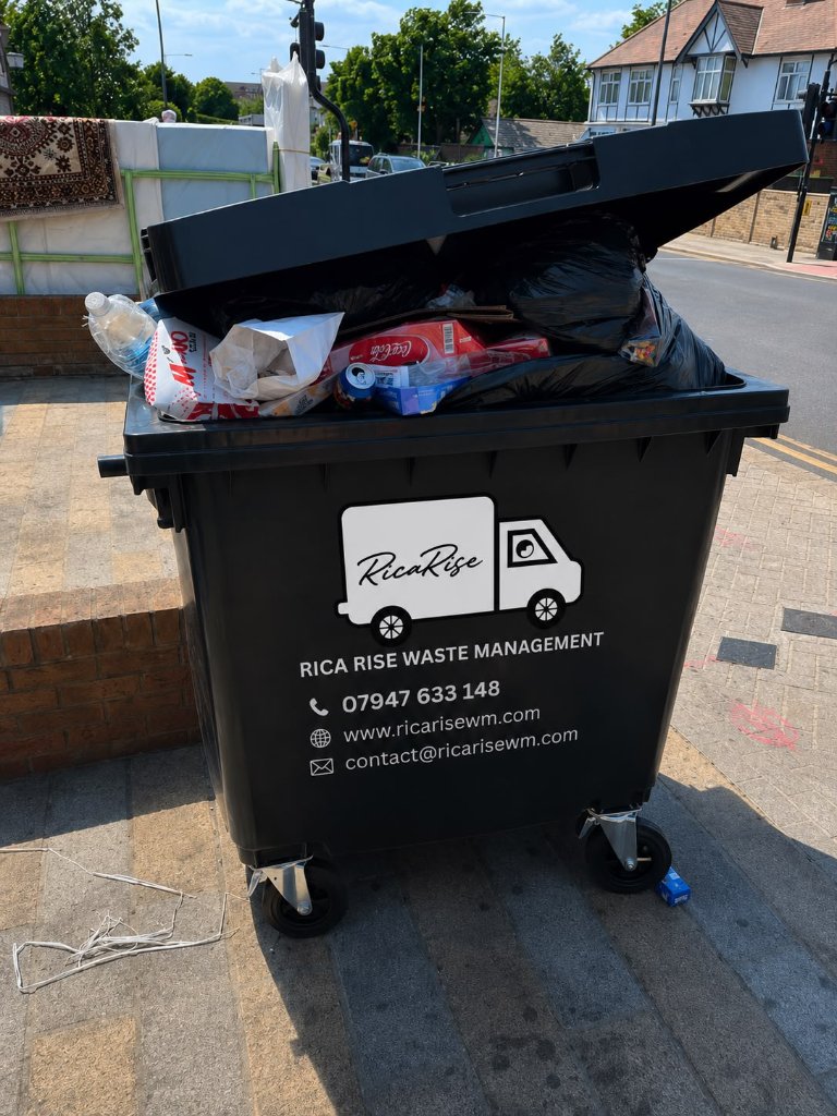 RicaRise 1100 litre wheeled bin supplied for commercial waste collection