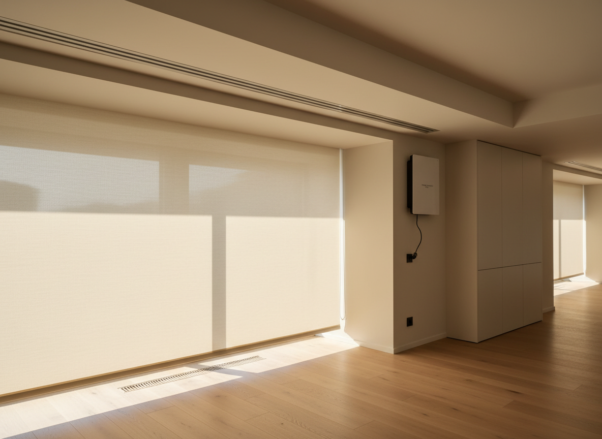 Sleek motorized window shade system