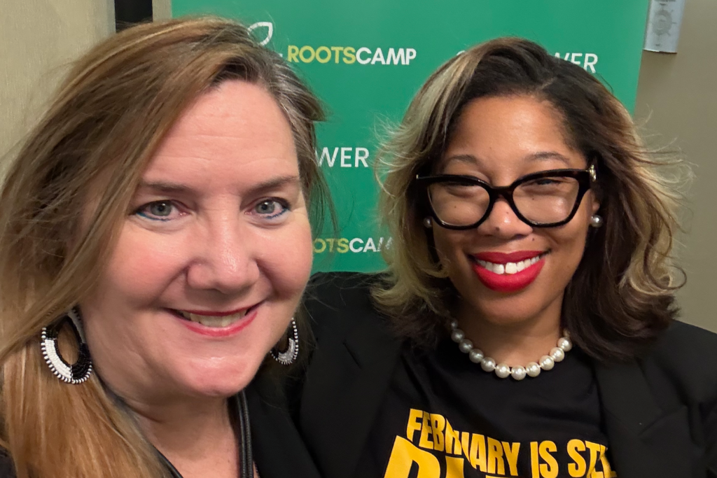 Amy and Chantel at RootsCamp