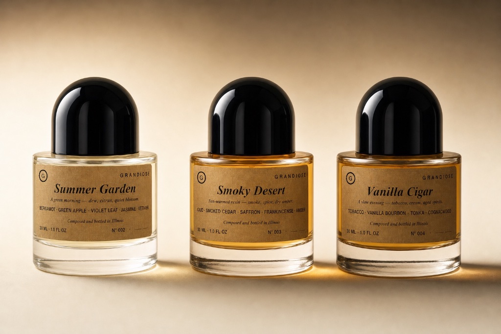 The Grandiose Trio Set — three signature bottles