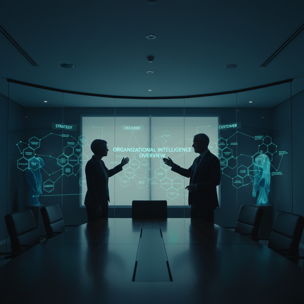 Partners collaborating with organizational intelligence