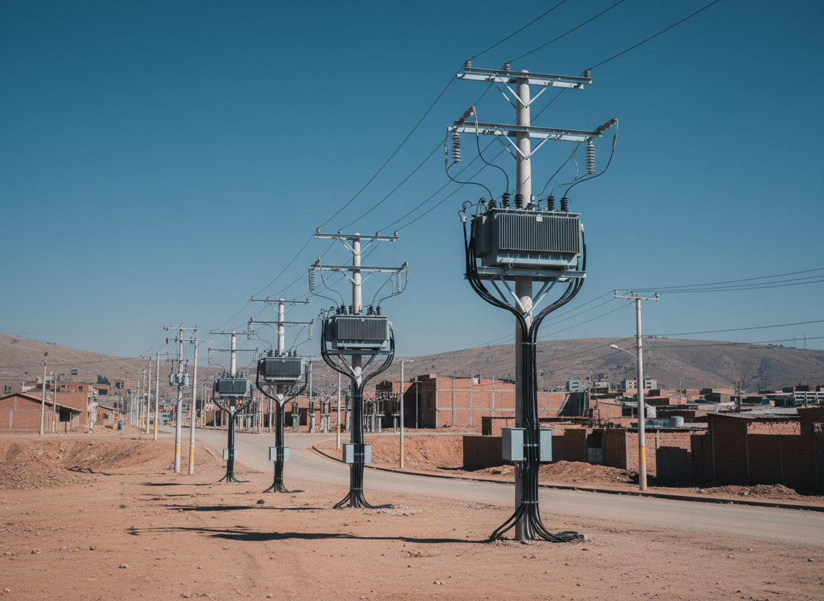 Red de distribución eléctrica urbana