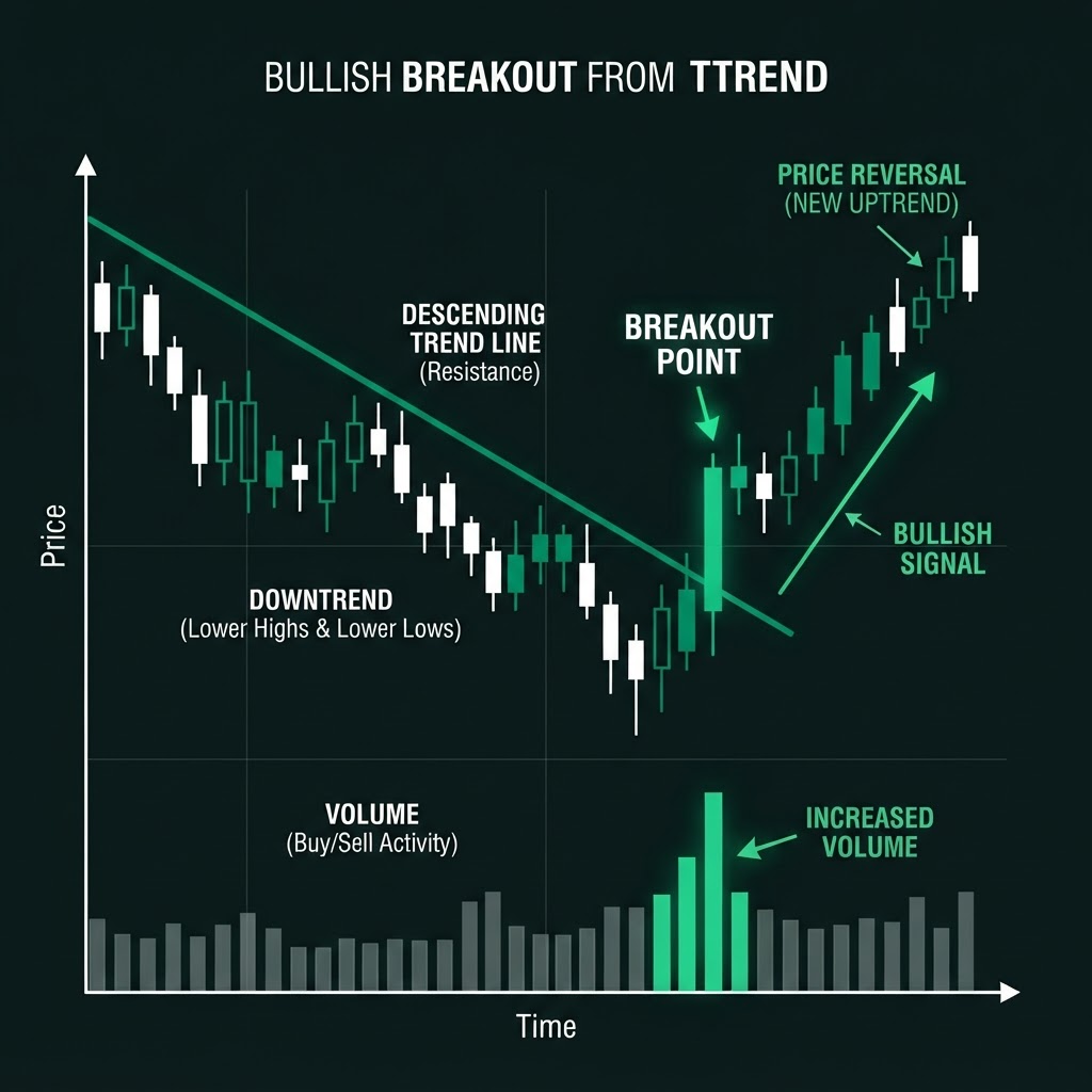 Trend Line Breakout Signaling Reversal