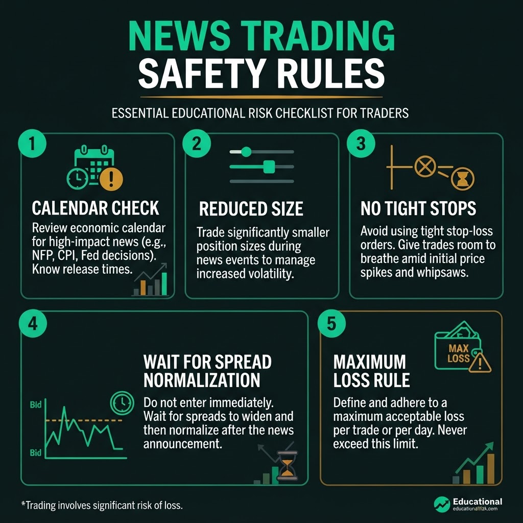 News trading safety checklist