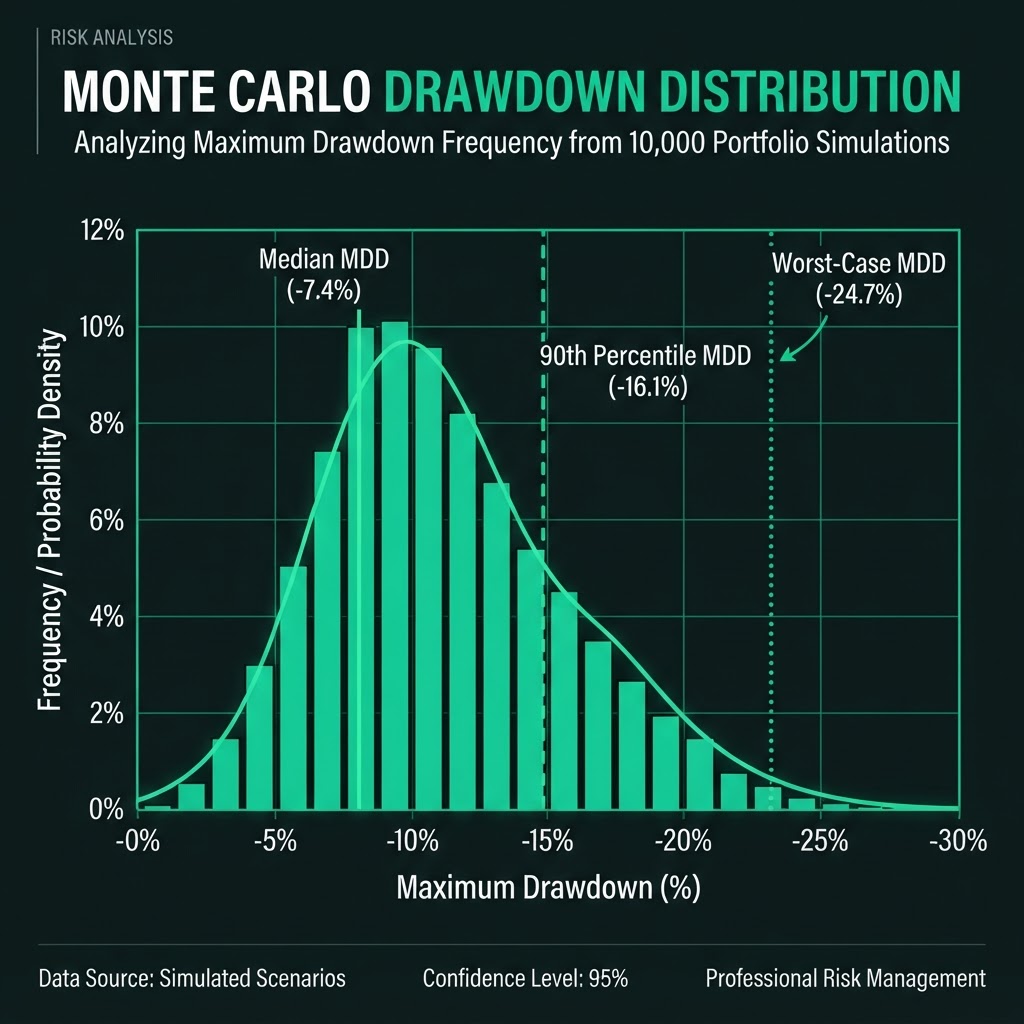 Monte Carlo drawdown distribution