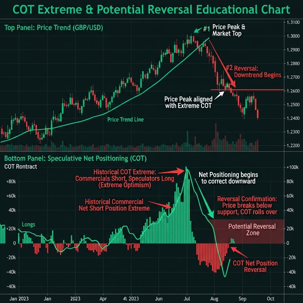 COT positioning extreme and reversal