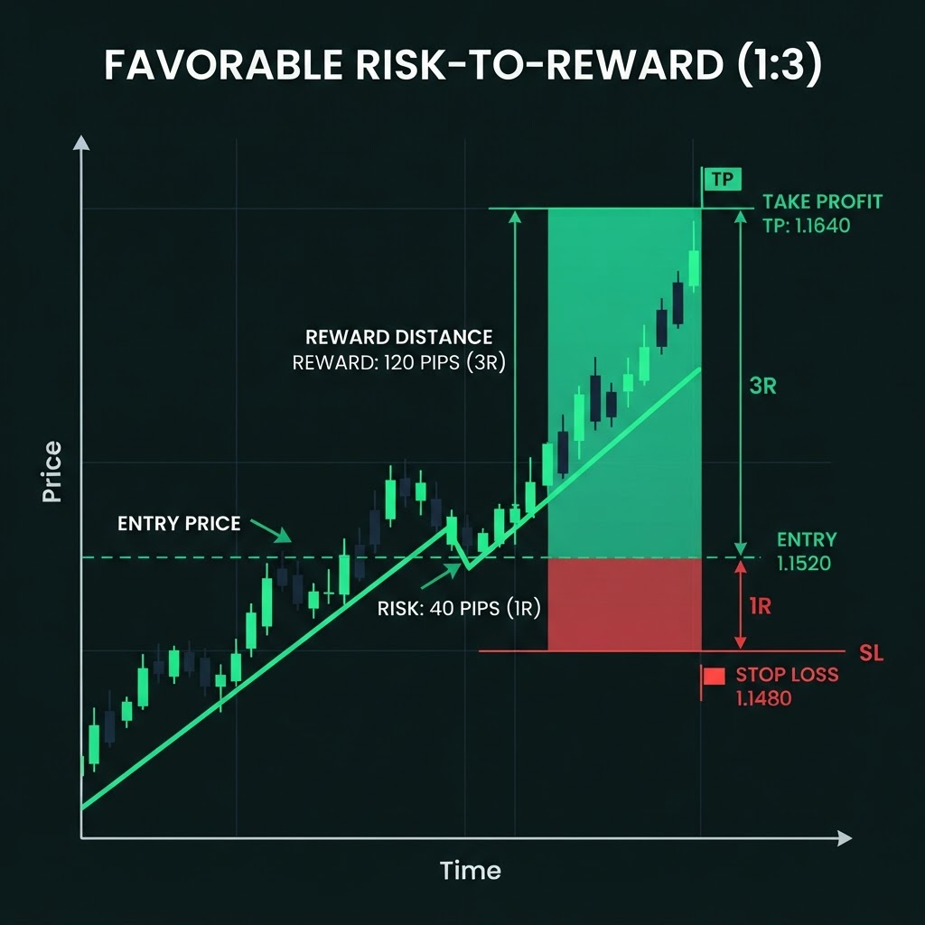 Favorable Risk-to-Reward Example 1:3