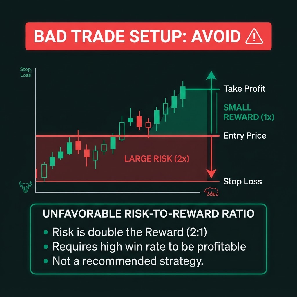 Unfavorable Risk-to-Reward Example 2:1