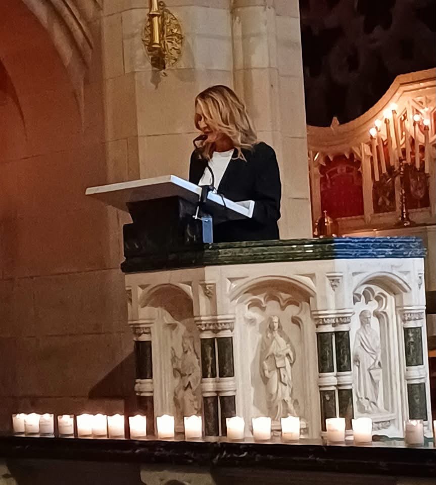 Speaker at the memorial service