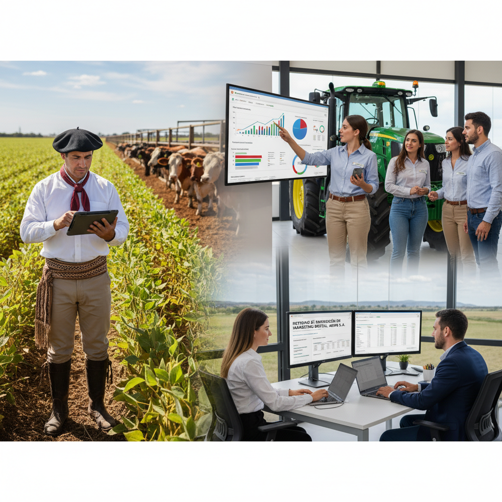 Imagen ilustrativa sobre ROI en marketing digital para empresas agropecuarias en el agro argentino