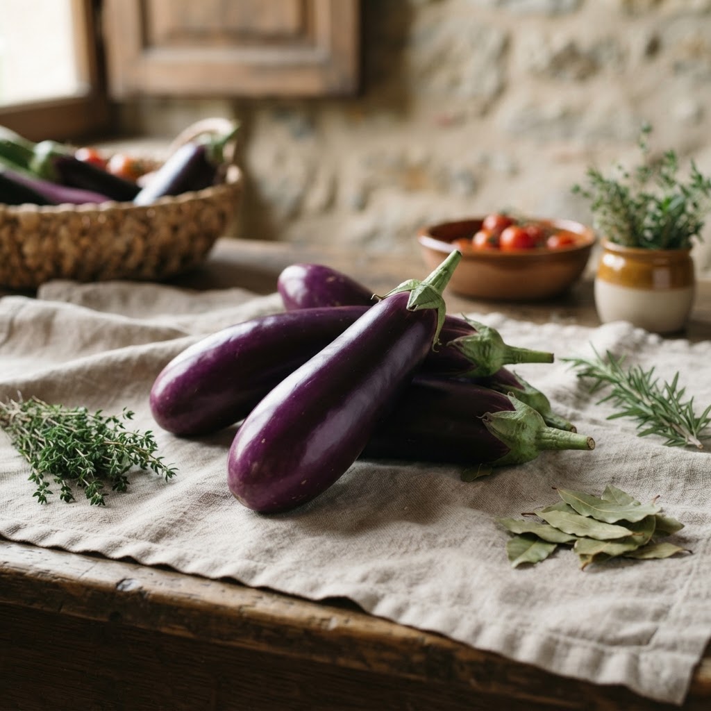 Aubergine violette longue