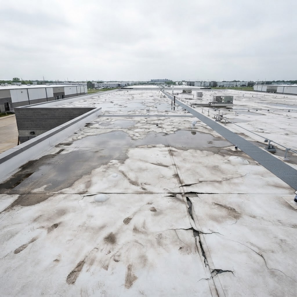 Commercial Flat Roof — Before