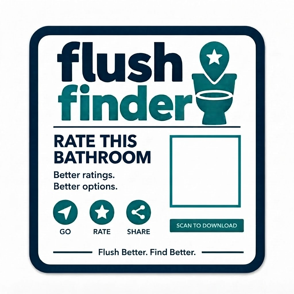 Flush Finder sticker