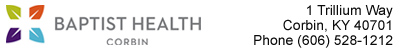 Baptist Health Corbin - 1 Trillium Way, Corbin, KY 40701 - (606) 528-1212