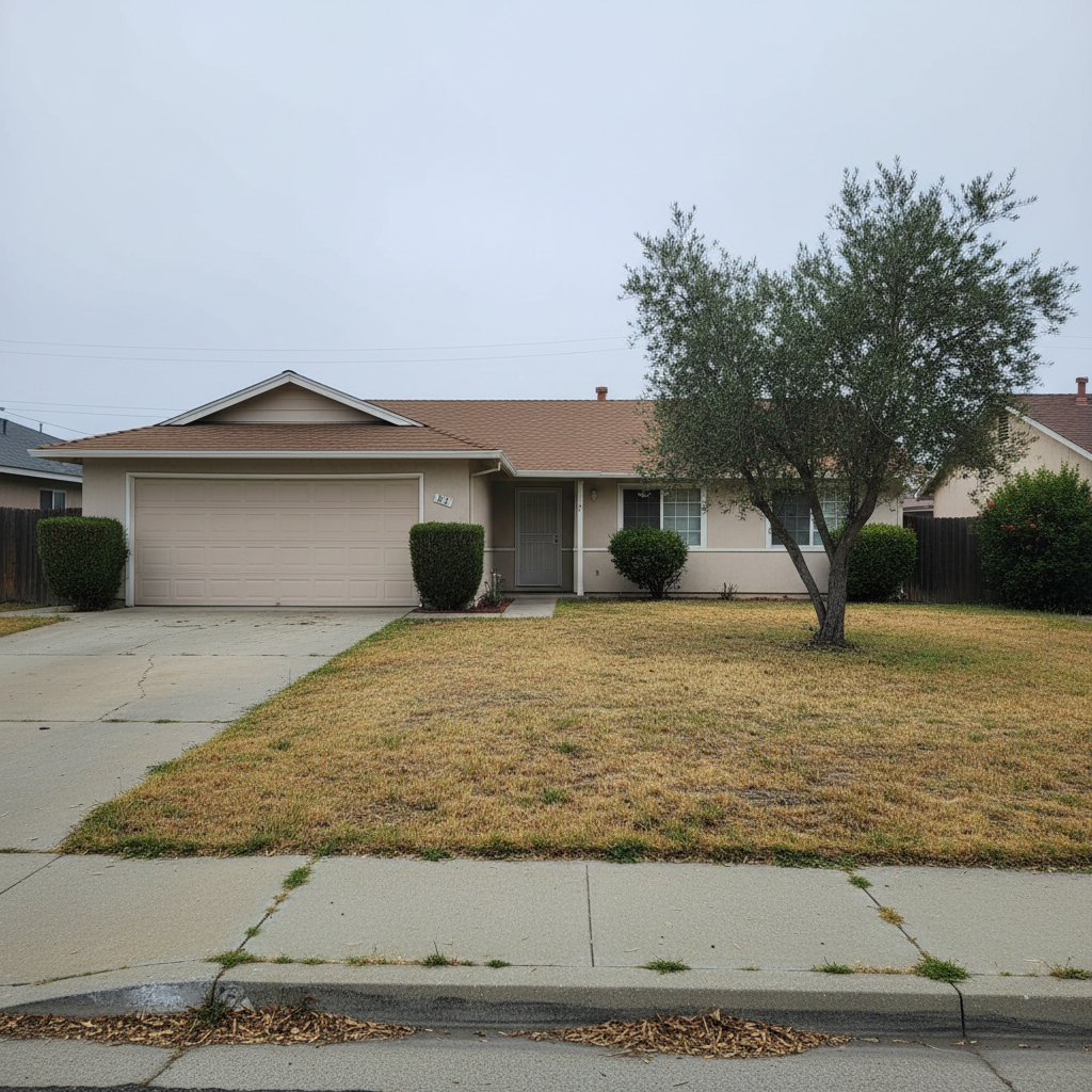 Before: Sparse front yard — Natural Art Landscape & Management, Los Angeles
