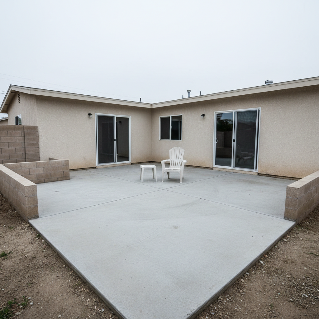 Before: Basic patio space — Natural Art Landscape & Management, Los Angeles
