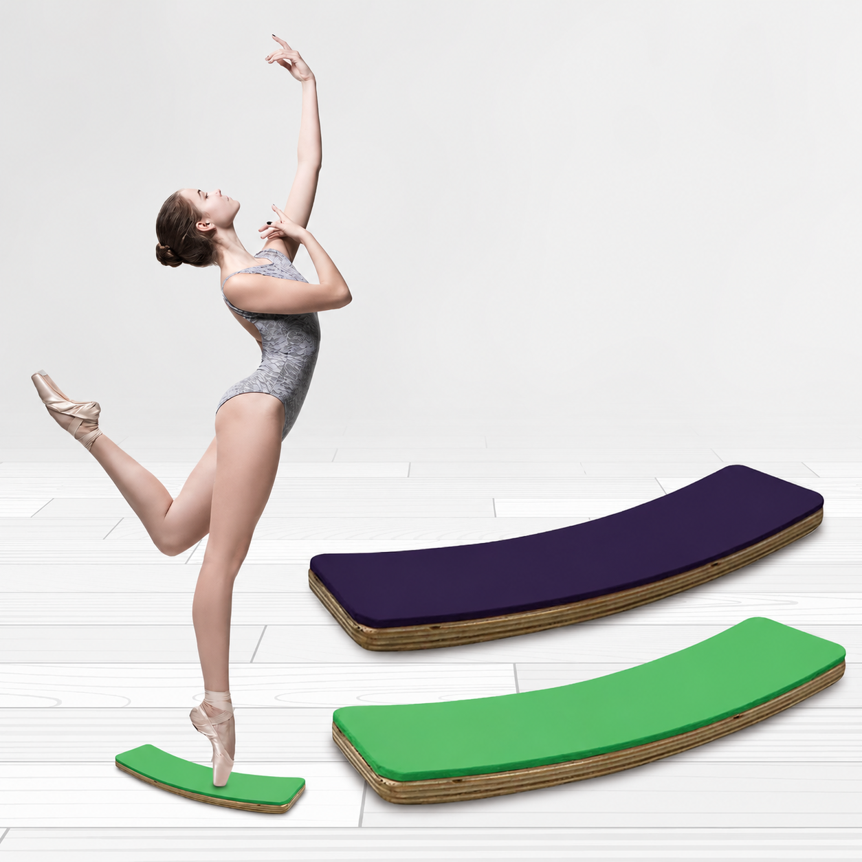 Rocker-style turning boards in use