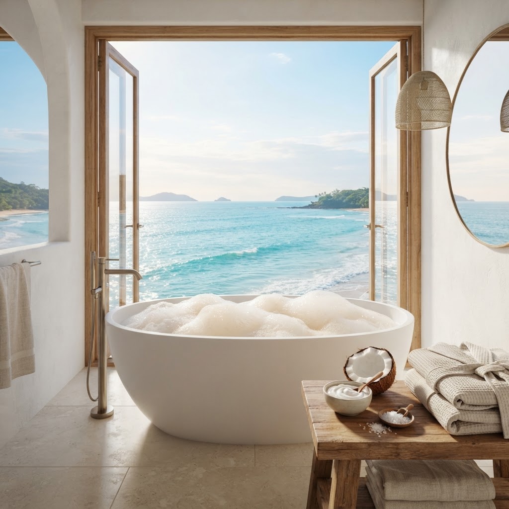 Coconut Cream & Sea Salt bath atmosphere