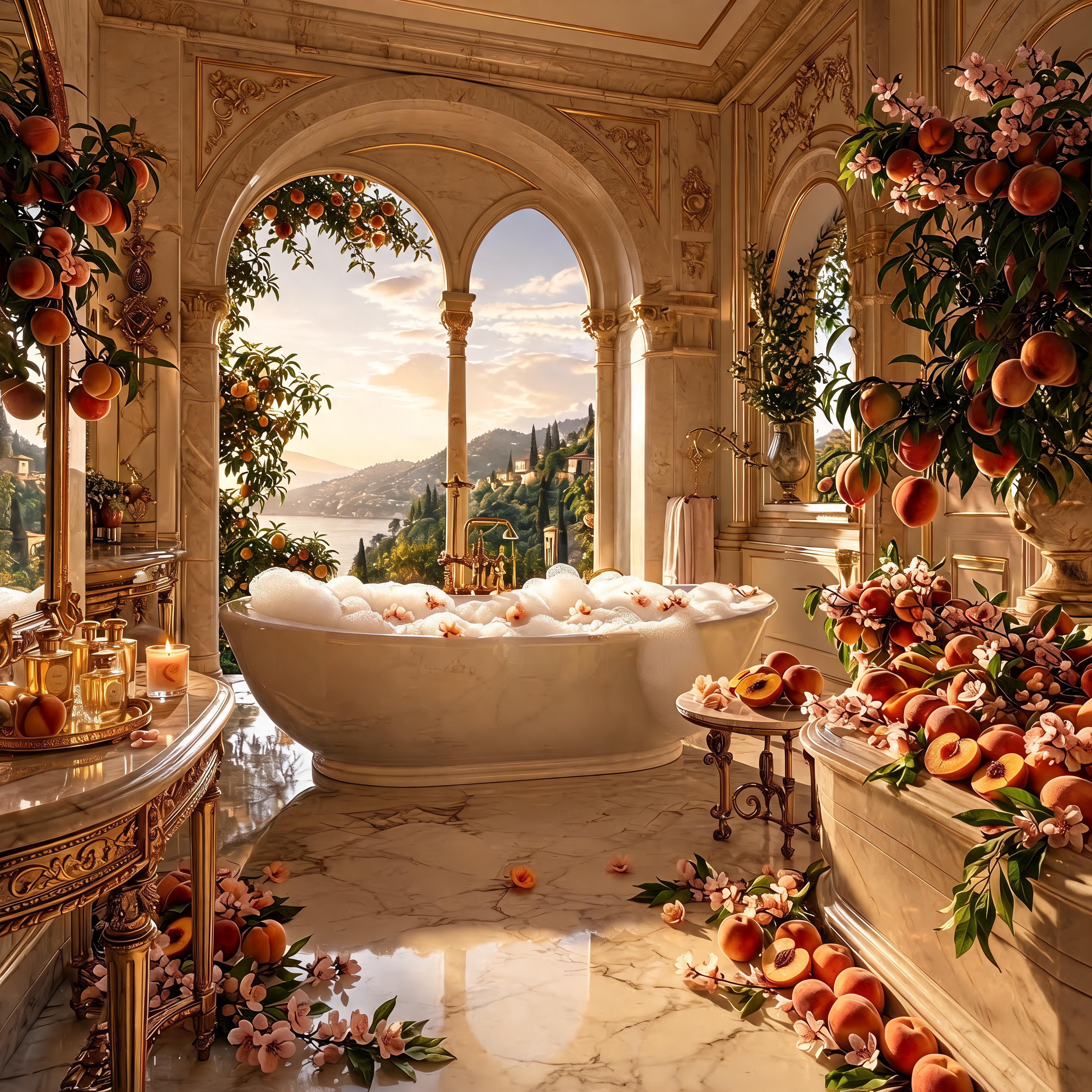 Juicy Peach & Nectar bath atmosphere