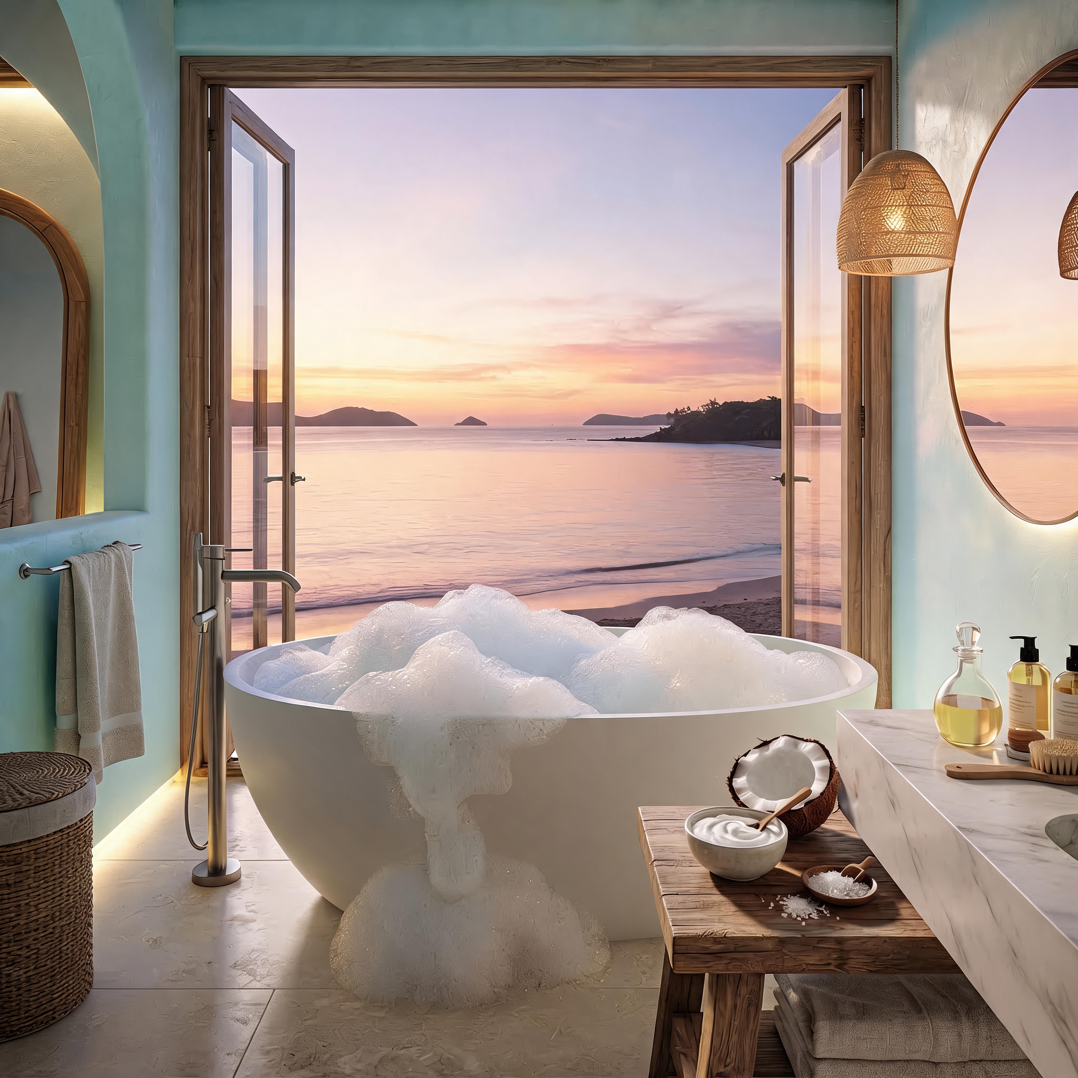 Coconut Cream & Sea Salt bath atmosphere