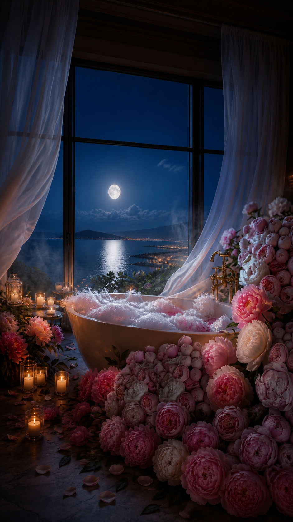 Garden of Peonies bath atmosphere