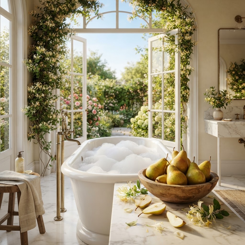 Honeysuckle & Pears bath atmosphere